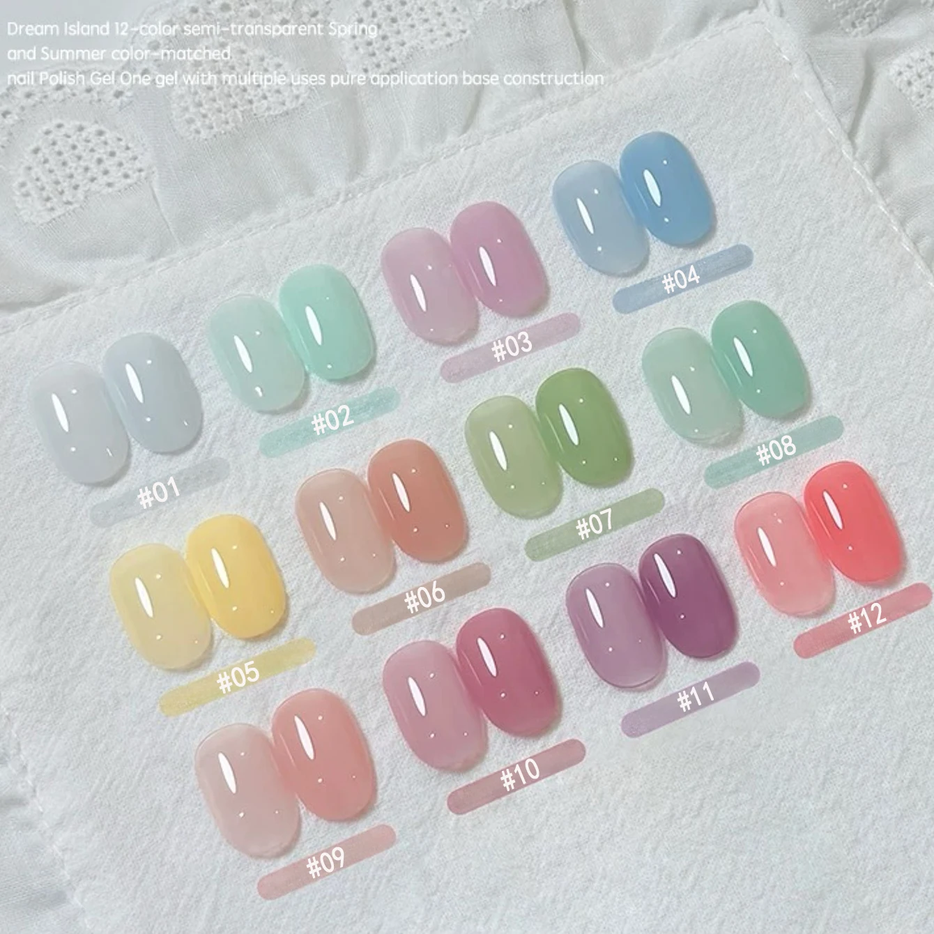 미아넬 2026 뉴 10ML 바이탈리티 밀크 캔디 시리즈 젤 네일 폴리쉬, 하이 셀프 레벨링 프레시 크림 푸딩 마카롱 컬러 네일 아트