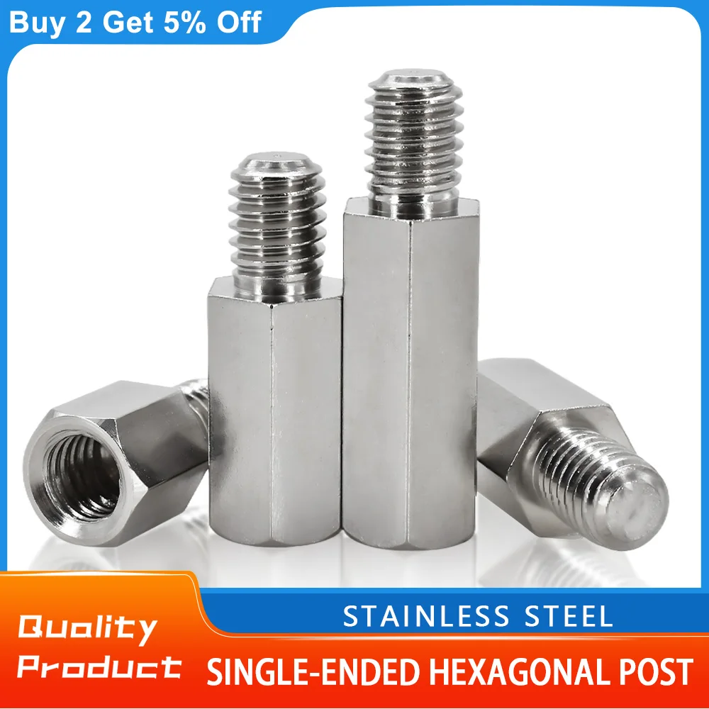 thumbnail image 1 of Male to Female Hex 304 Stainless Steel Screws Bolts Standoffs Standoff PCB Motherboard Rack Stud Mount Spacer Column M6 M8 M10, 1 of 4