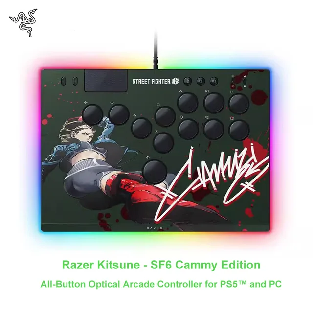 Razer Kitsune All-Button Optical Arcade Controller For PS5 and PC
