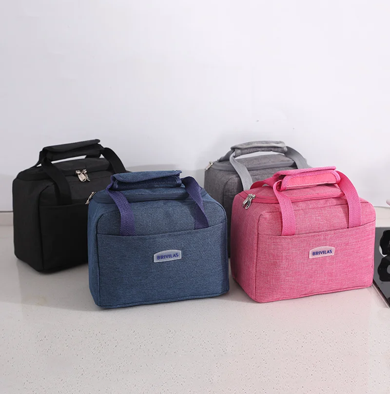 

Portable Lunch Bag New Thermal Insulated Lunch Box Tote Cooler Handbag Bento Pouch Dinner Container School Food Storage Bags