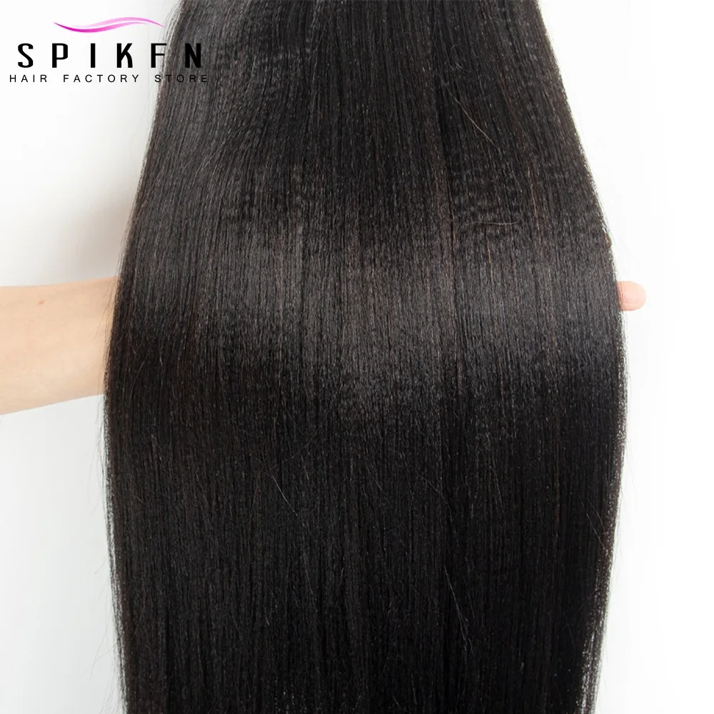 Light Yaki Tape In Hair Extensions 20pcs Yaki Straight Double Side Tape Human Hair Natural Black Color 1B 12"-24" Salon Supply