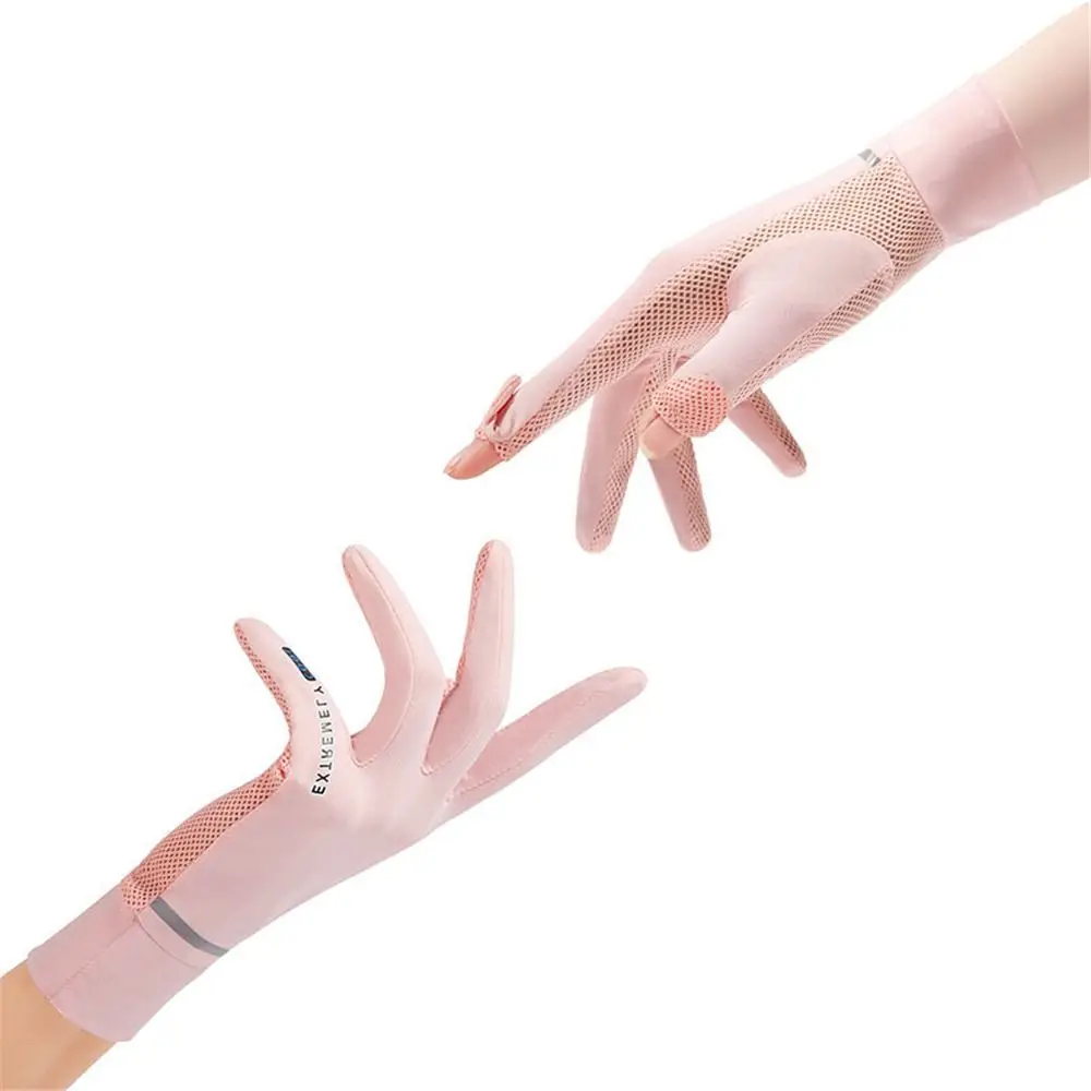 Cycling Driving Running Thin Summer Sun Protection Gloves Mittens Anti-UV Gloves Ice Silk Gloves 2