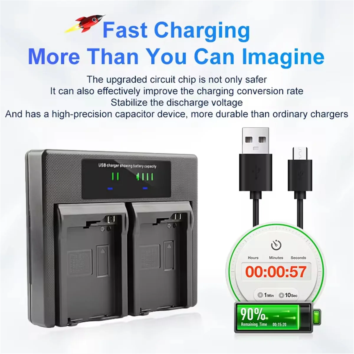 RISE PSP-1000 Dual Battery Charger PSP-2000 PSP-3000 for Sony PlayStation Portable Console Gamepad PSP-110 PSP-S110 PSP Lite