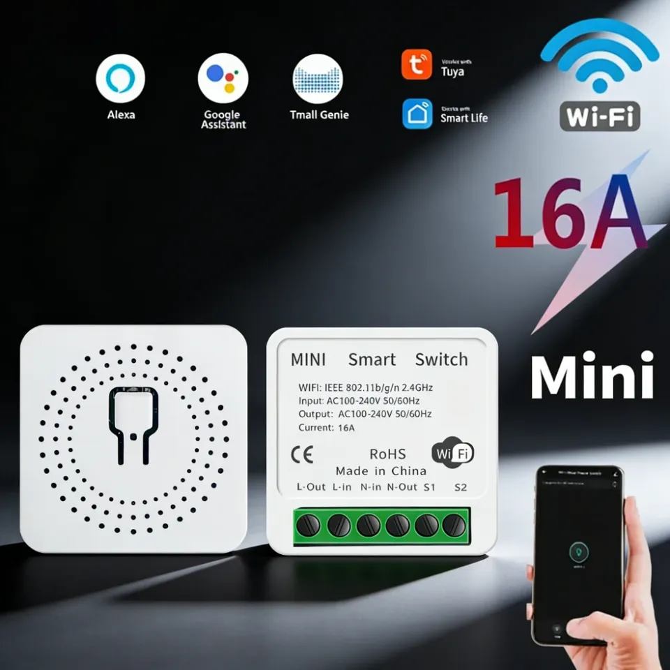  16A Remote Control Timer Switch Compatible Smart Switch Mini Circuit Breaker APP with Smart Life Alexa Yandex Alice 