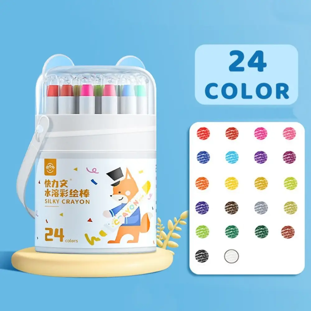 Washable Oil Pastels 12/24/36/48Colors Erasable Storage Box Colored Crayon Not Dirty Hands Painting Tools Stationery