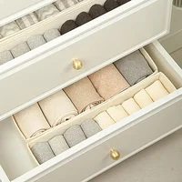 Long Storage Container Bin Foldable Small Baskets Fabric Storage Bins Stable Sock Underwear Organizer For Drawer Shelf Closet 1