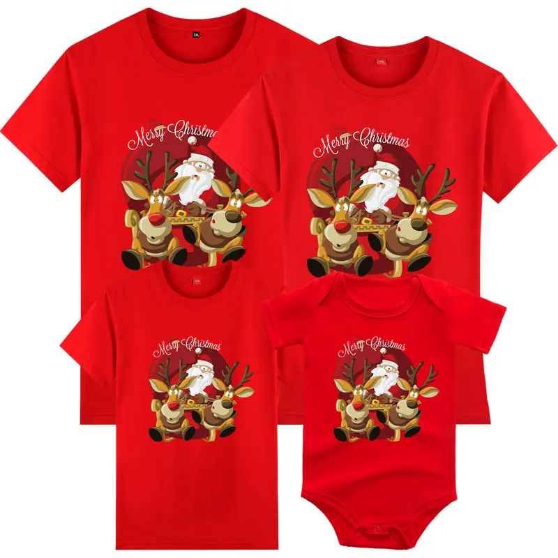 thumbnail image 1 of Camiseta navideña para papá, mamá y bebé, ropa para la familia, conjuntos a juego, ropa para madre, hija, padre e hijo, camiseta para mamá y yo, 1 of 5