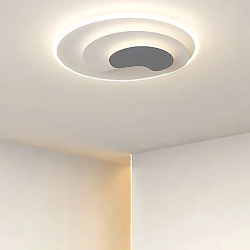 

Nordic Painted Metal Oval Led Ceiling Lights Bedroom Gray Blue Ceiling Lamp Decor Modern Kitchen Acrylic Mount Led Lamp Fixtures