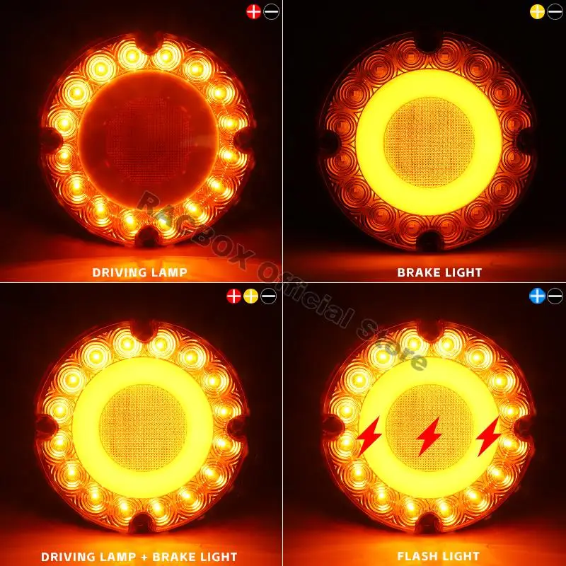 Luci Led Abrams 7 Inch Amber [DOT Certified] LED Bus Tail Light [Built ...
