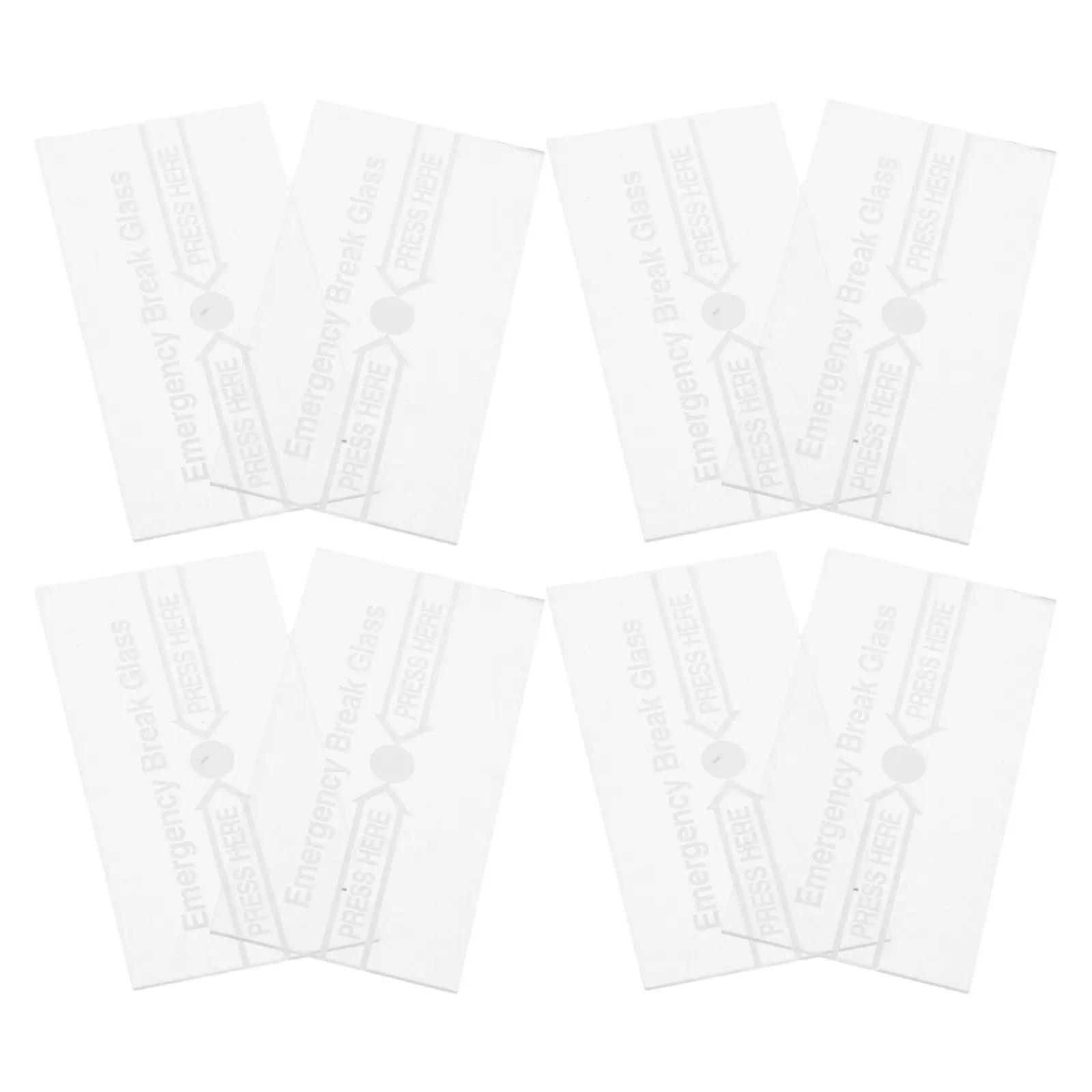 8Pcs 화재 경보기 유리 커버 교체 수동 호출 포인트용 고온 방지 투명 보호 경보 커버