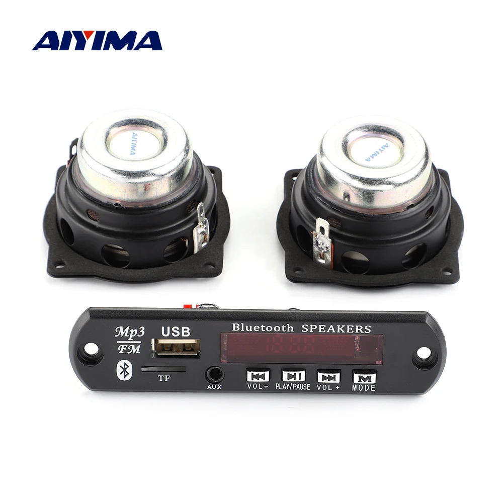 2Pcs 2 Inch Full Range Speaker 4Ohm 20W MP3 Decoder Board USB TF AUX FM 30Wx2 Home Theater Hifi Stereo Power Amplifier computer speakers,portable speakers,audio speakers,wireless bluetooth speaker,portable bluetooth speaker