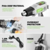 Hot Air Gun with LCD 12 Variable Temperatures Adjustable 120℉- 1110℉ Heat Gun 1500W/2000W High Power with 5 Accessories 5
