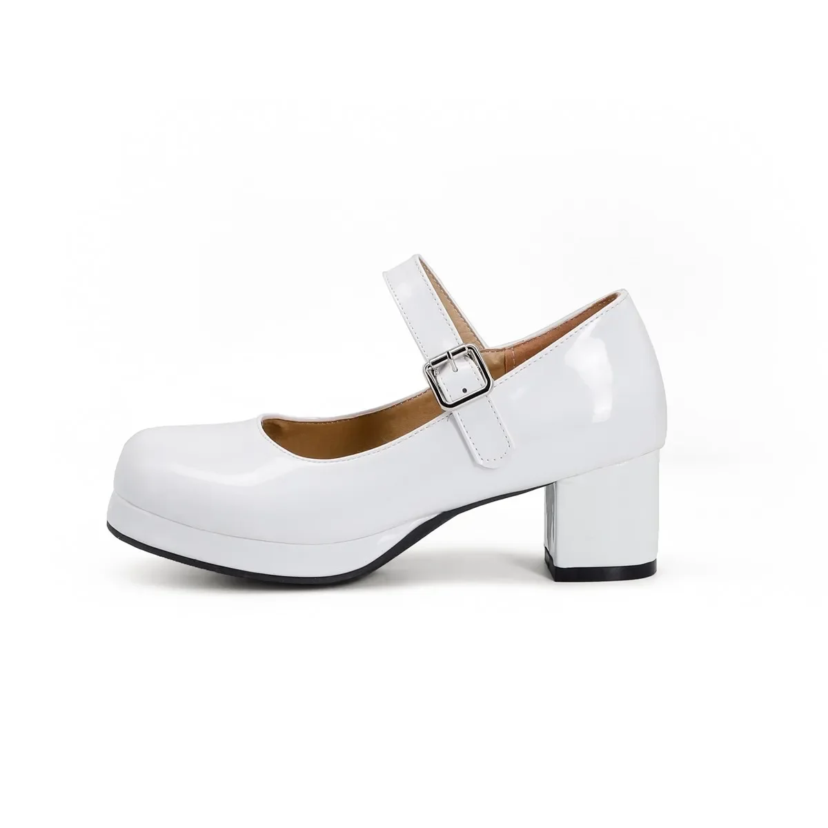 Korean Preppy Style Sweet Candy Colors Mary Jane Shoes Women Size 45 46 Platform Block Heels Campus Pumps Shoes 2022 Spring New 6