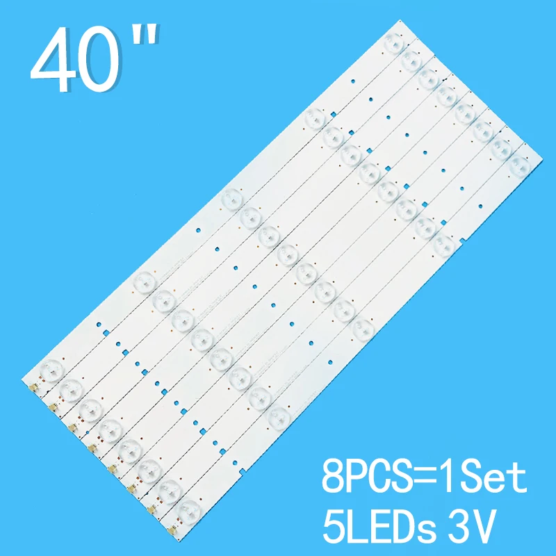 New 8PCS/lot 400mm 5LEDs 3V For 40