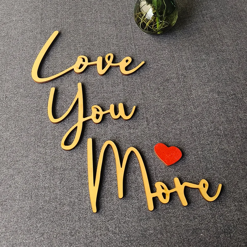 Love You Bye Sign - Houten Love Deur Topper | Love You Bye Abovee Abovee Deurbord | Houten Script Sign | Geschikt voor Woonkamer Deur Entree Valentijnsdag Decoratie Accessoires Afscheid borden