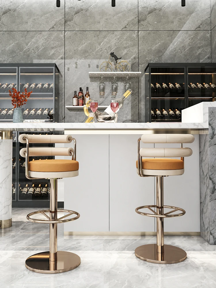 

Светильник роскошный стул для дома, бара современная простая спинка вращающийся высокий стул кафе барный стул подъемный барный стул сетчатый красный