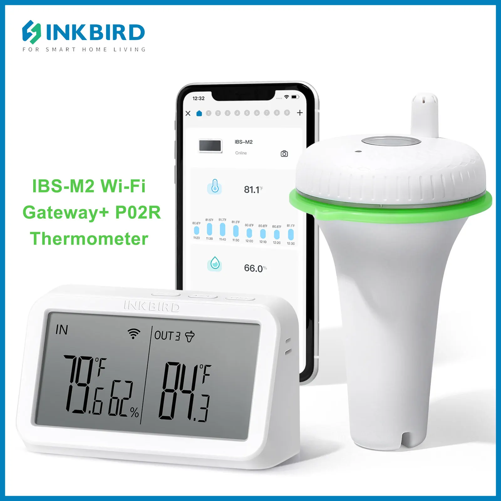 Водонепроницаемый термометр INKBIRD для бассейна