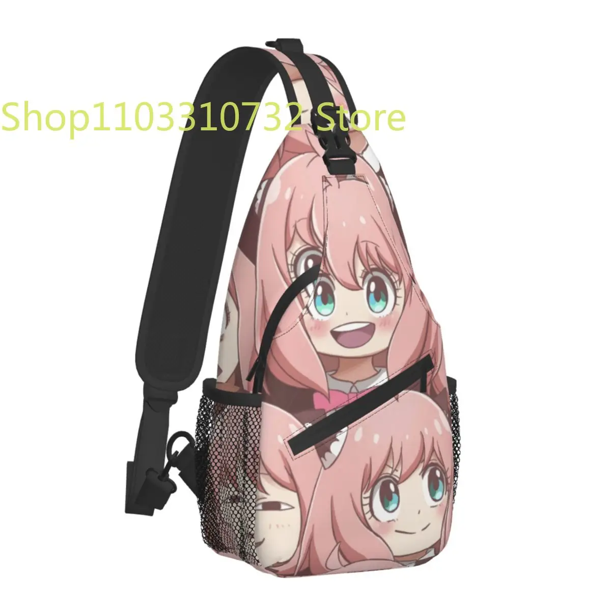 

Spy X Family Anime Crossbody Bag Sports Anya Forger Face Kawaii Chest Bag Unisex Women Man Fashion Shoulder Backpacks Travel