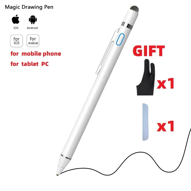 2 in 1 Active Stylus Digital Pen with Ultra Fine Tip Stylus for iPad