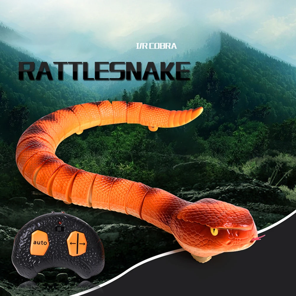 RC Remote Control Snake Toy For Cat Infrared Controller Rattlesnake Interactive Snake Cat Teaser