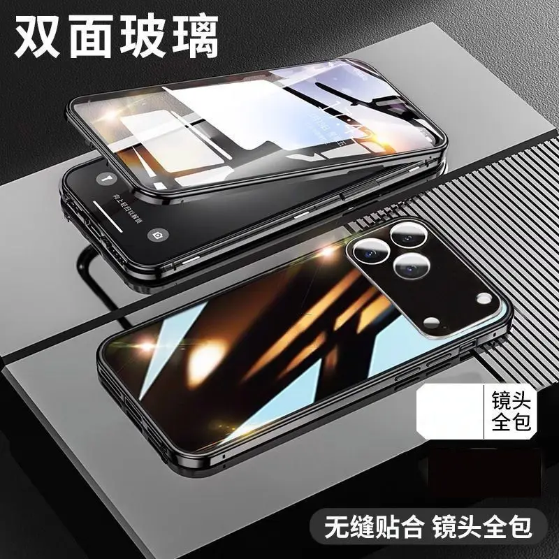 Premium Tempered Glass 360° Full Protection Shockproof Bumper Case - Transparent