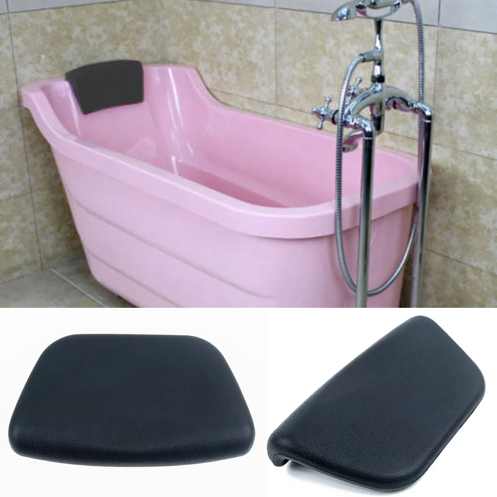 

Home Kitchen Bathroom Bathtub Pillow Black Bath Pillow Bathtub Spa Head Non-Slip Suction Cups Ergonomic Home Spa Headrest