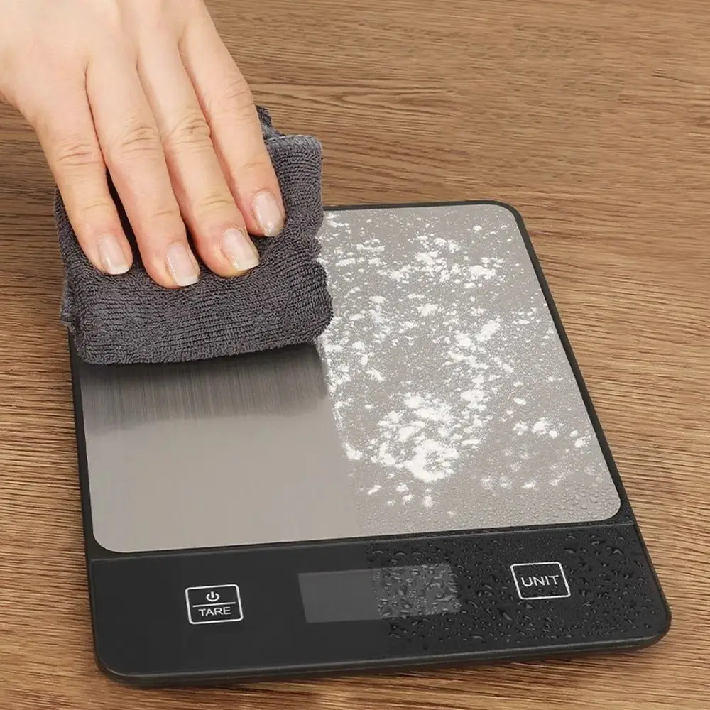 Stainless Steel Electronic Scale High Precision LCD Display Gram Scale Digital Display Waterproof Kitchen Scale Food Measuring