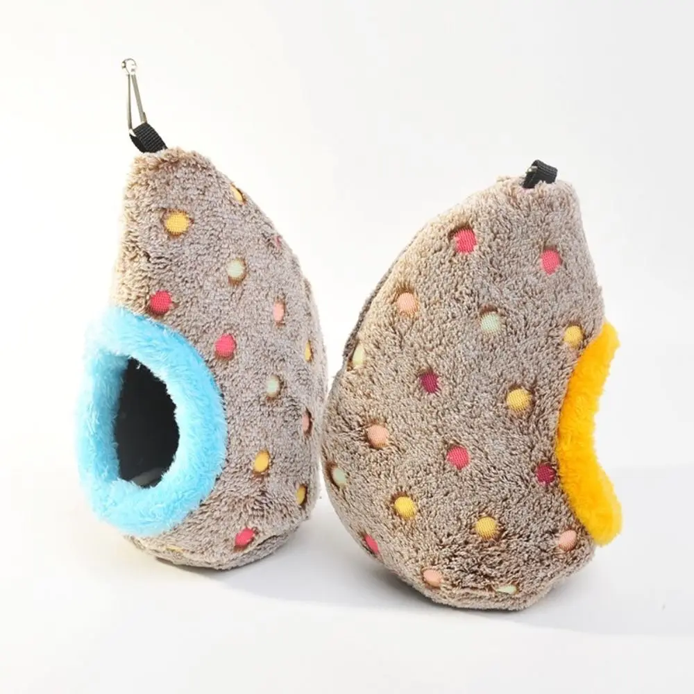 Cute Warm Egg-Shaped Bird Nest Thickened Fleece Bird Hammock Breathable Cozy Plush Birds House For Bird Cage