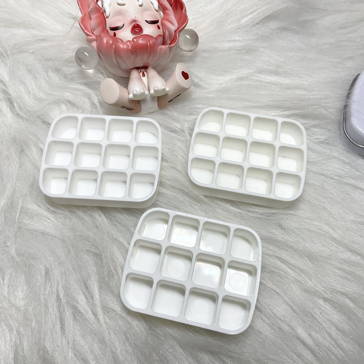 Empty 12/24-grid Mini Watercolor Box Portable Watercolor Palette Travel Painting Sketch Moisturizing Box Paint Art Supplies