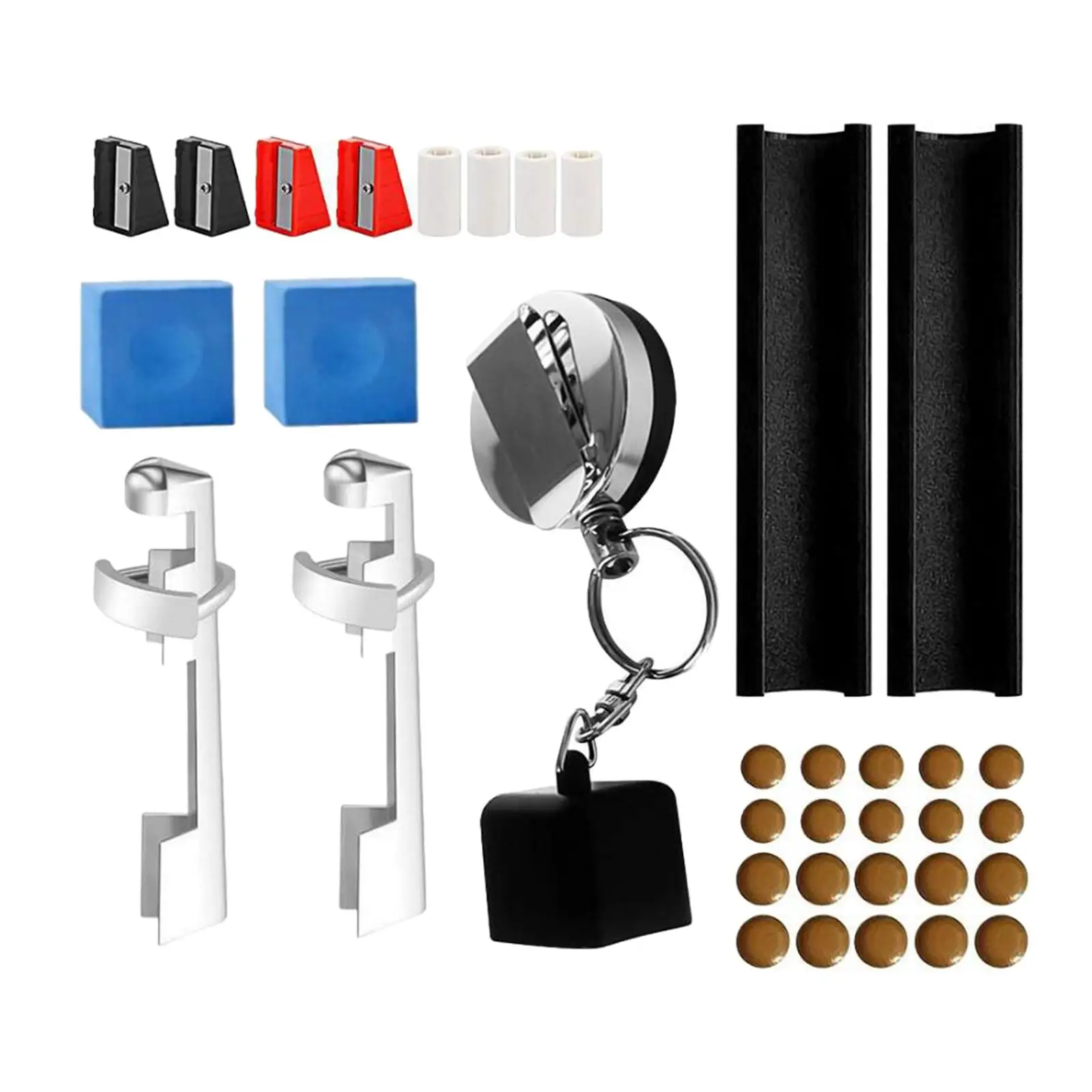 

35x Pool Cue Repair Kit Billiard Cue Tips Cue Repair Set Billiard Cue Tip Repair for Pool Table Enthusiasts Billiards Practice