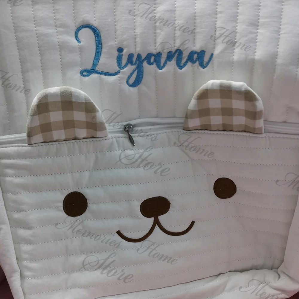 Mochila de Urso Pequeno Infantil, Mochila Infantil Personalizada, Mochilas Leves, Personalizada, Nome Bordado, Crianças, ao ar livre