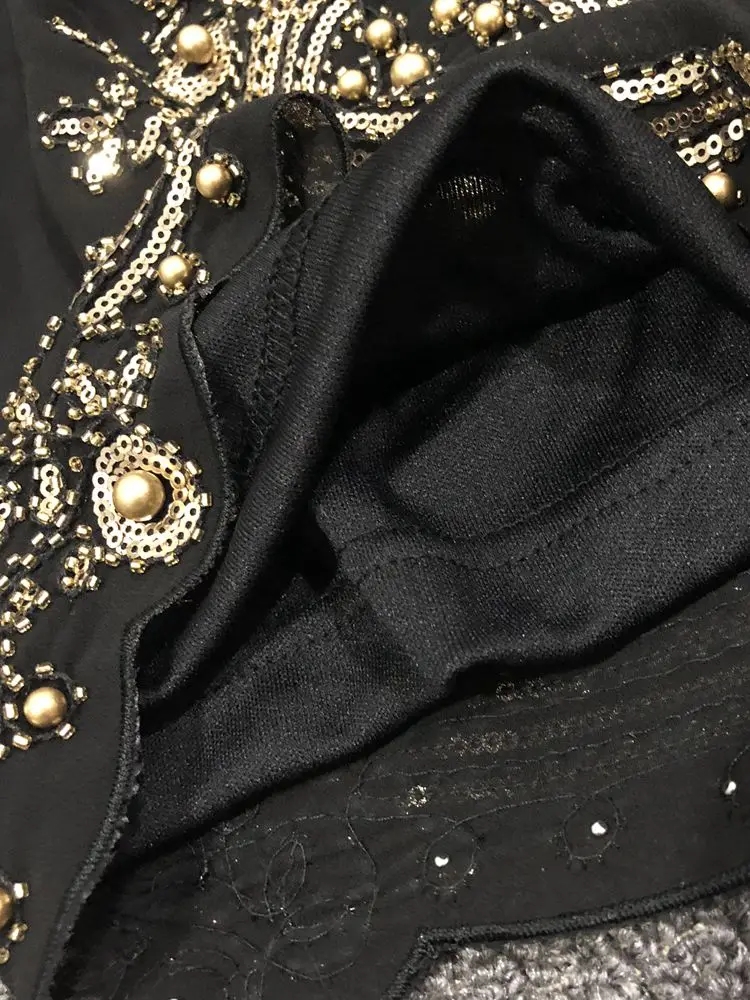 bead work shorts women embroidery sequined shorts women vintage gold embroidery short pants