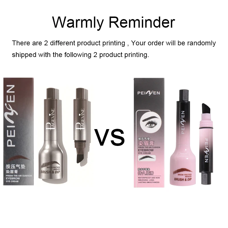 Eyebrow Tint Pencil With Large Brush Head Natural Hairline Modification Press Type Eyebrows Dye Pen Anti Smudging 6