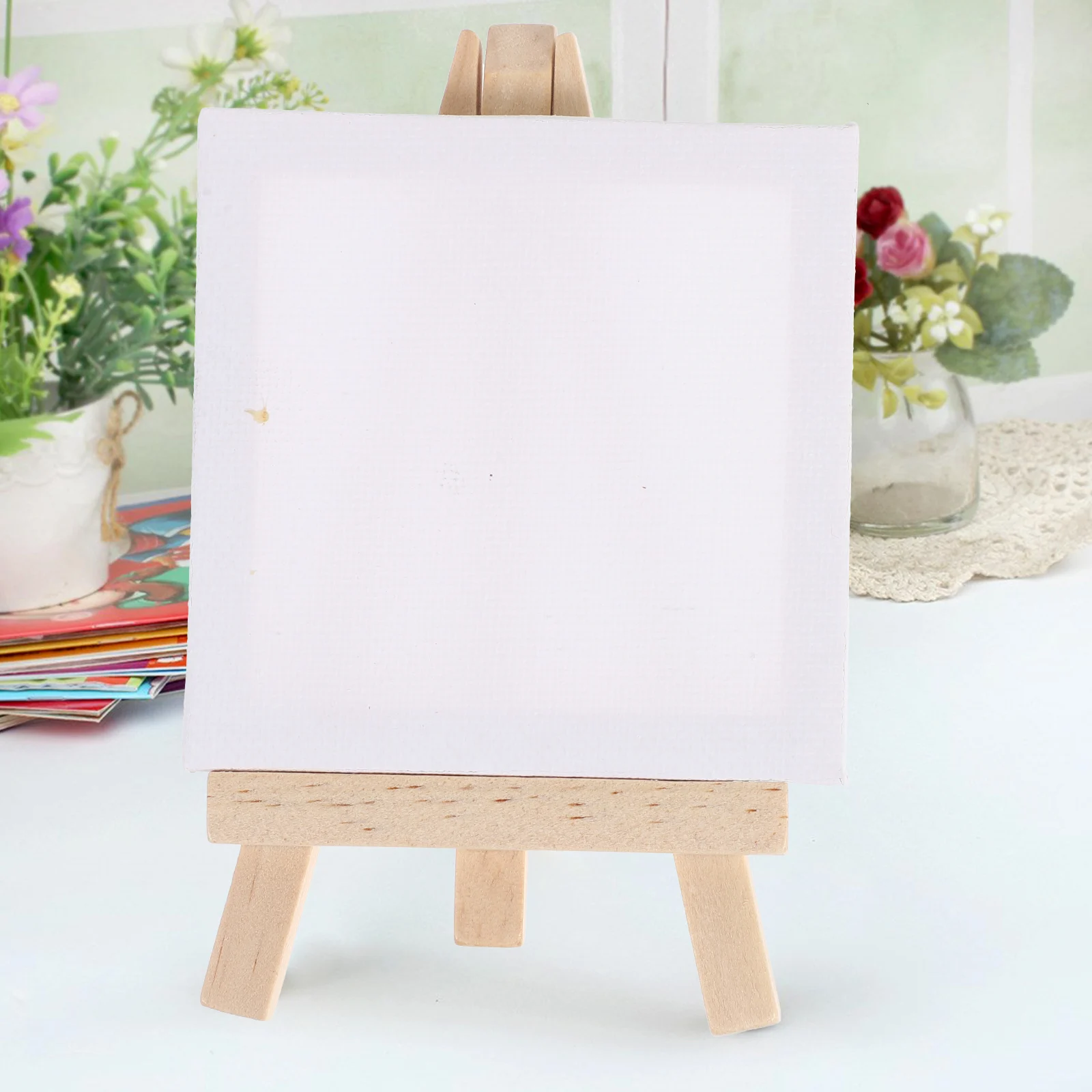 6/12 Sets of Mini Stretched Artist Canvas Art Board White Blank Art Boards Wooden Oil Paint Artwork painting Board NEW