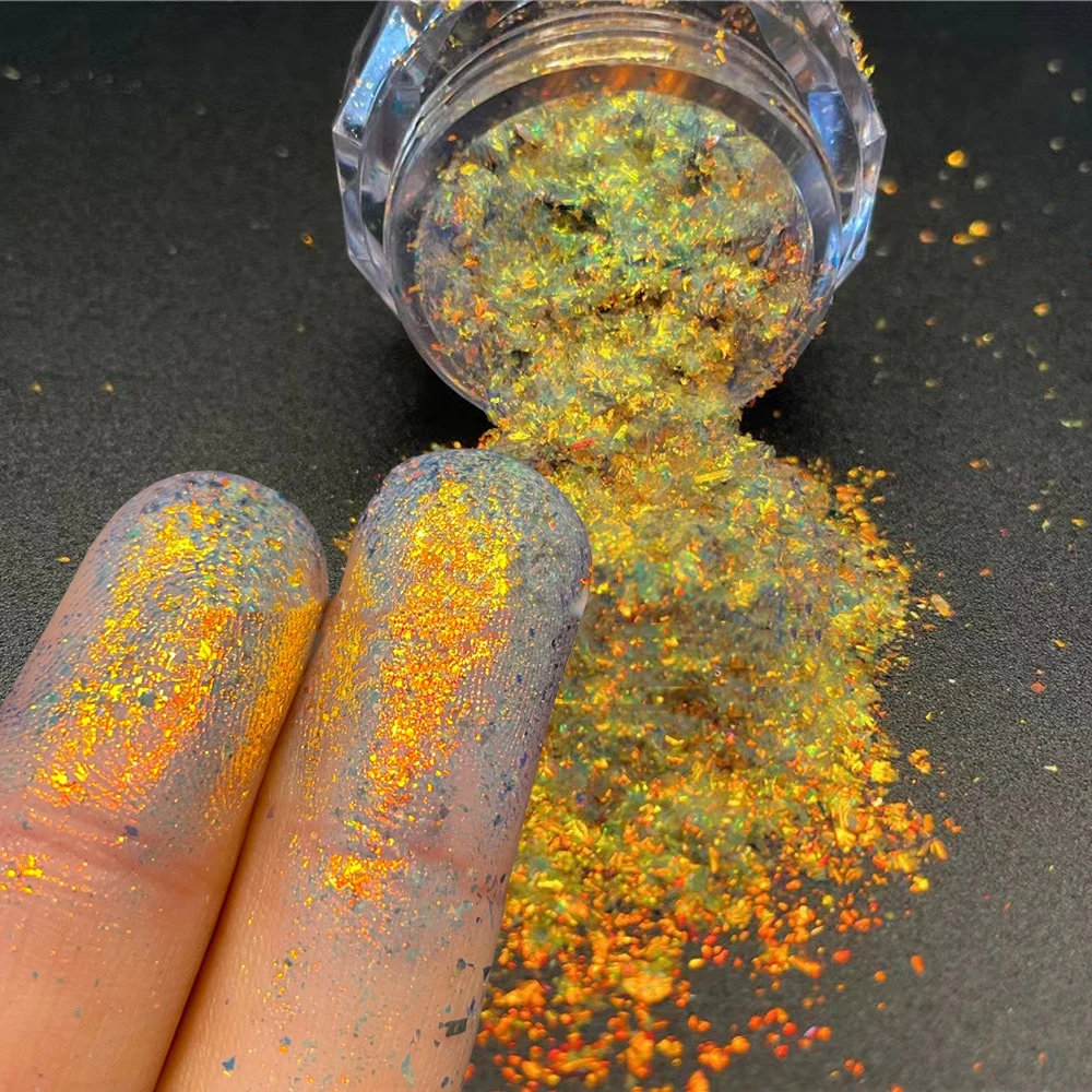 Nail Glitter Powder Unicorn Chameleon Aurora Colorful Magic Mirror Pigment Flakes