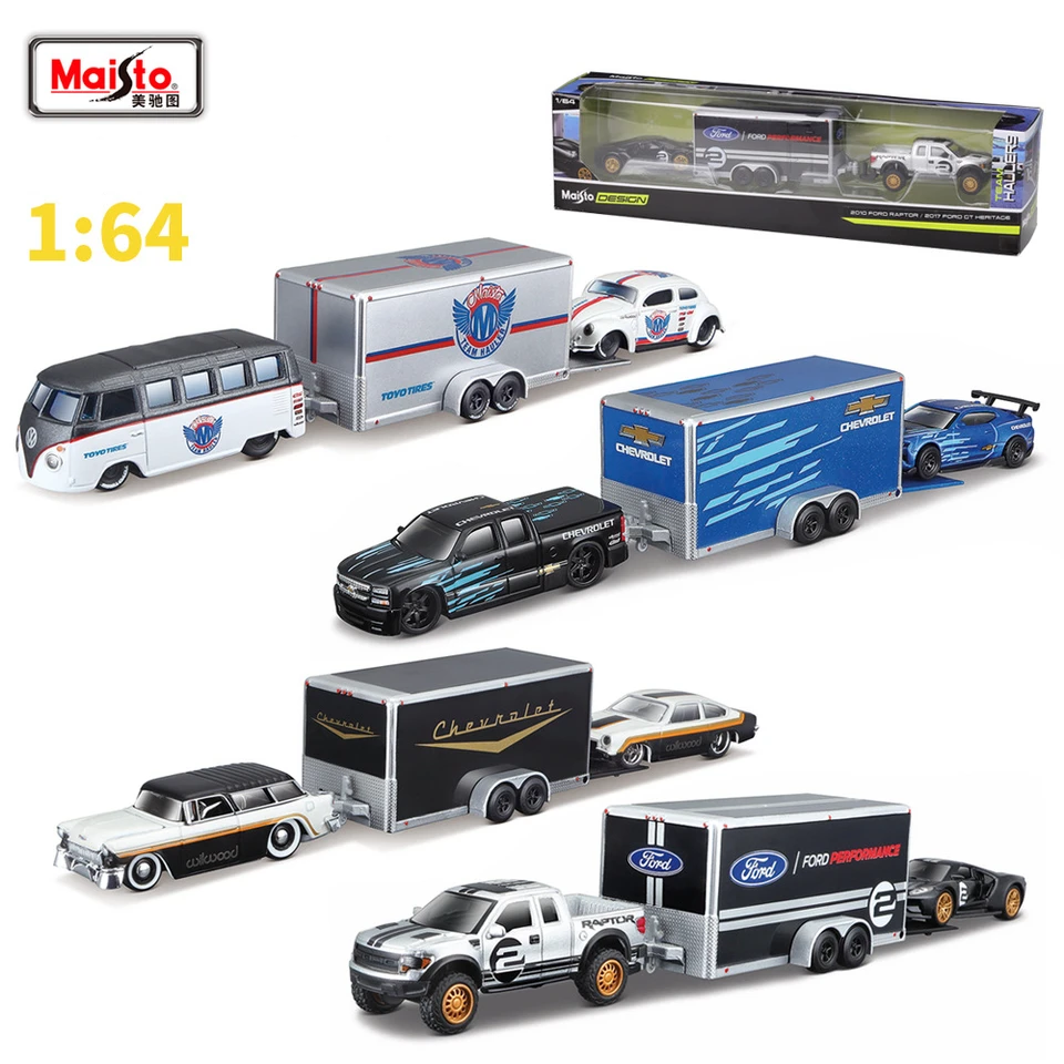 Maisto 1:64 Alloy Truck Flatbed Transport Car Vehicles Model