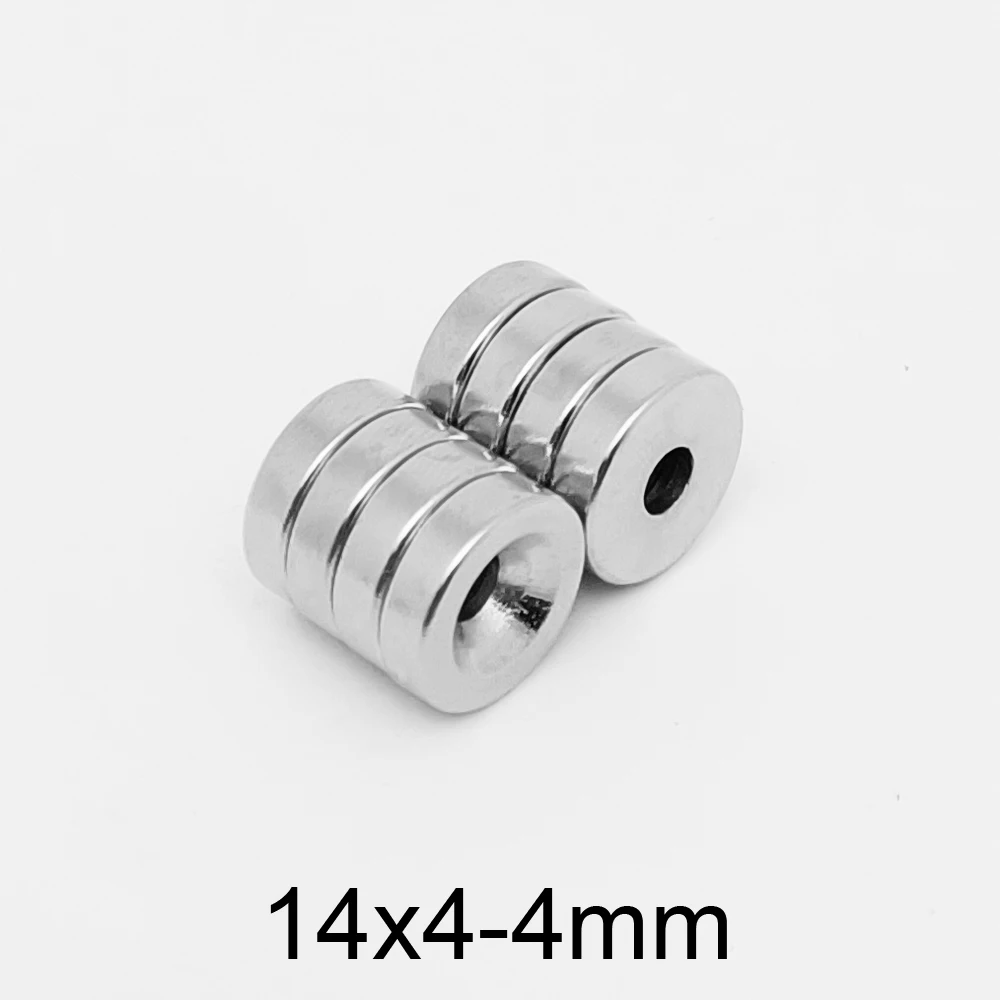 10pcs 14x4-4mm Round hole Fridge Magnets N35 Neodymium magnetic perforated circular rare earth Magnet 14*4-4mm