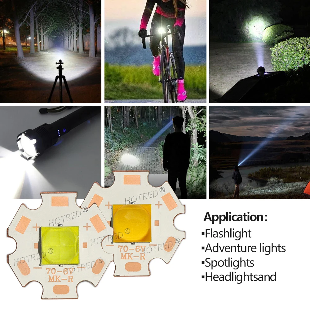 40W LED XHP7070 Chip 20mm Cold Warm White Beads+Torch