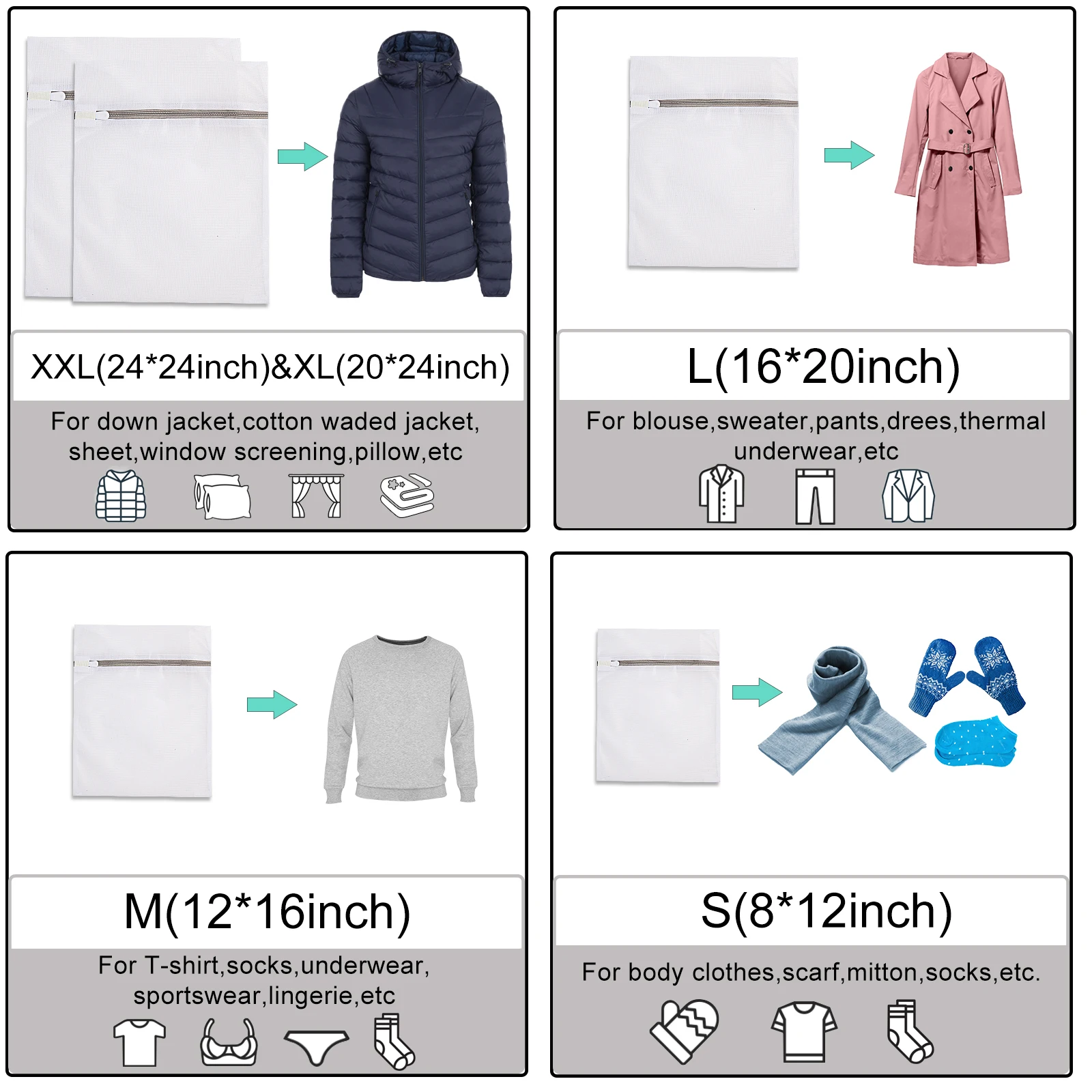 Mesh Laundry Bag Polyester Laundry Wash Bags  Laundry Bags for Washing Machines Anti-deformation Mesh Laundry Bra 4