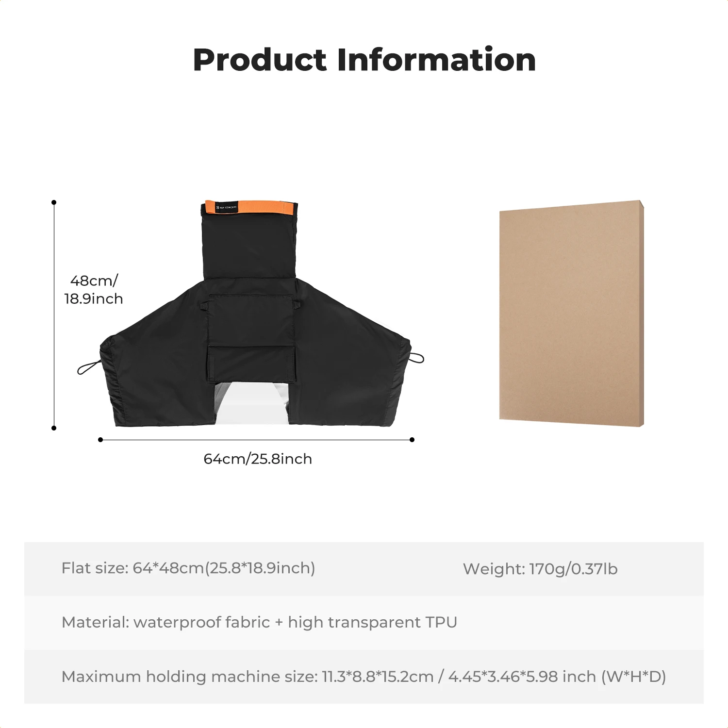 Capa de chuva para câmera à prova d'água K&F Concept