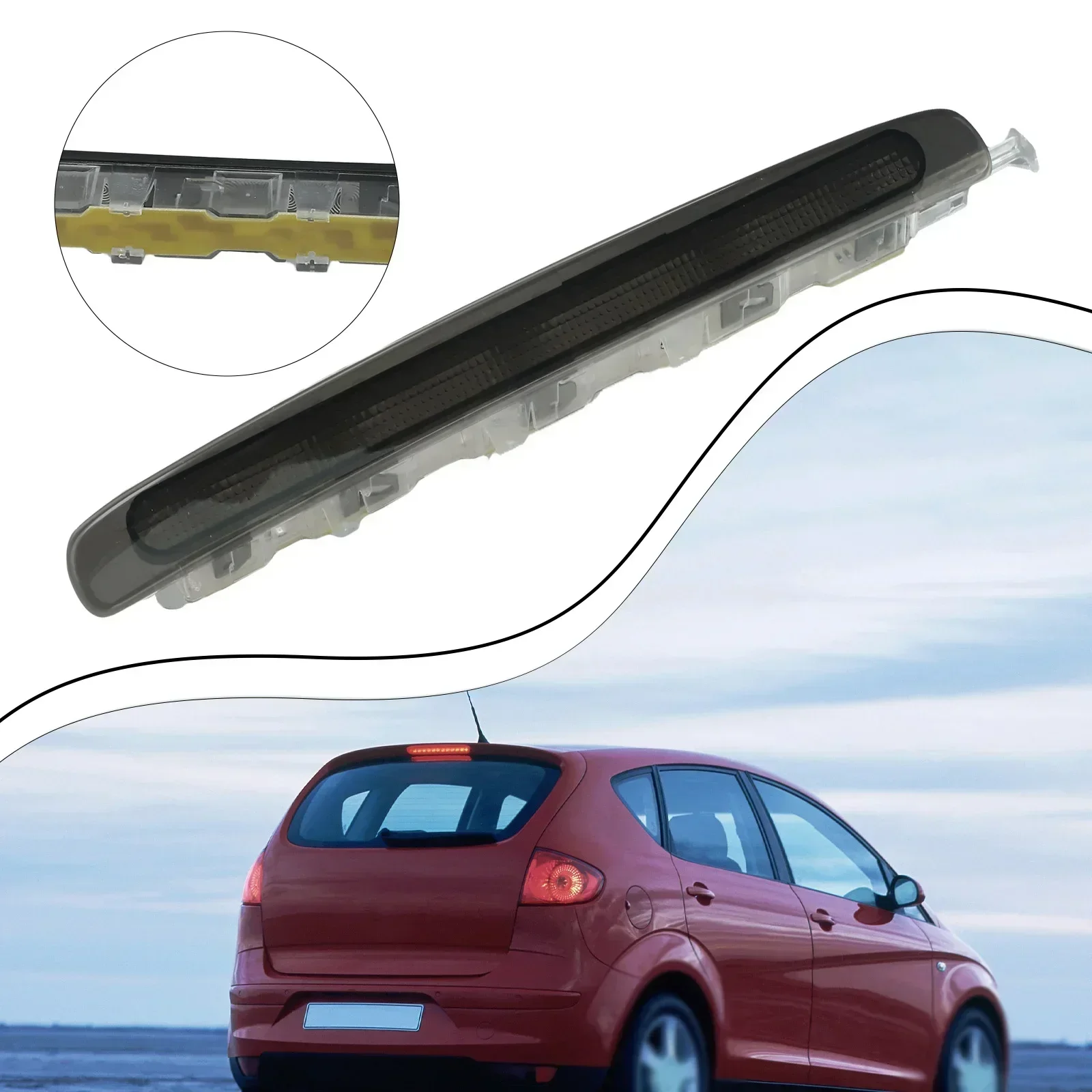 Terza luce arresto freno LED nero fumato alto livello per VW Golf V GTI