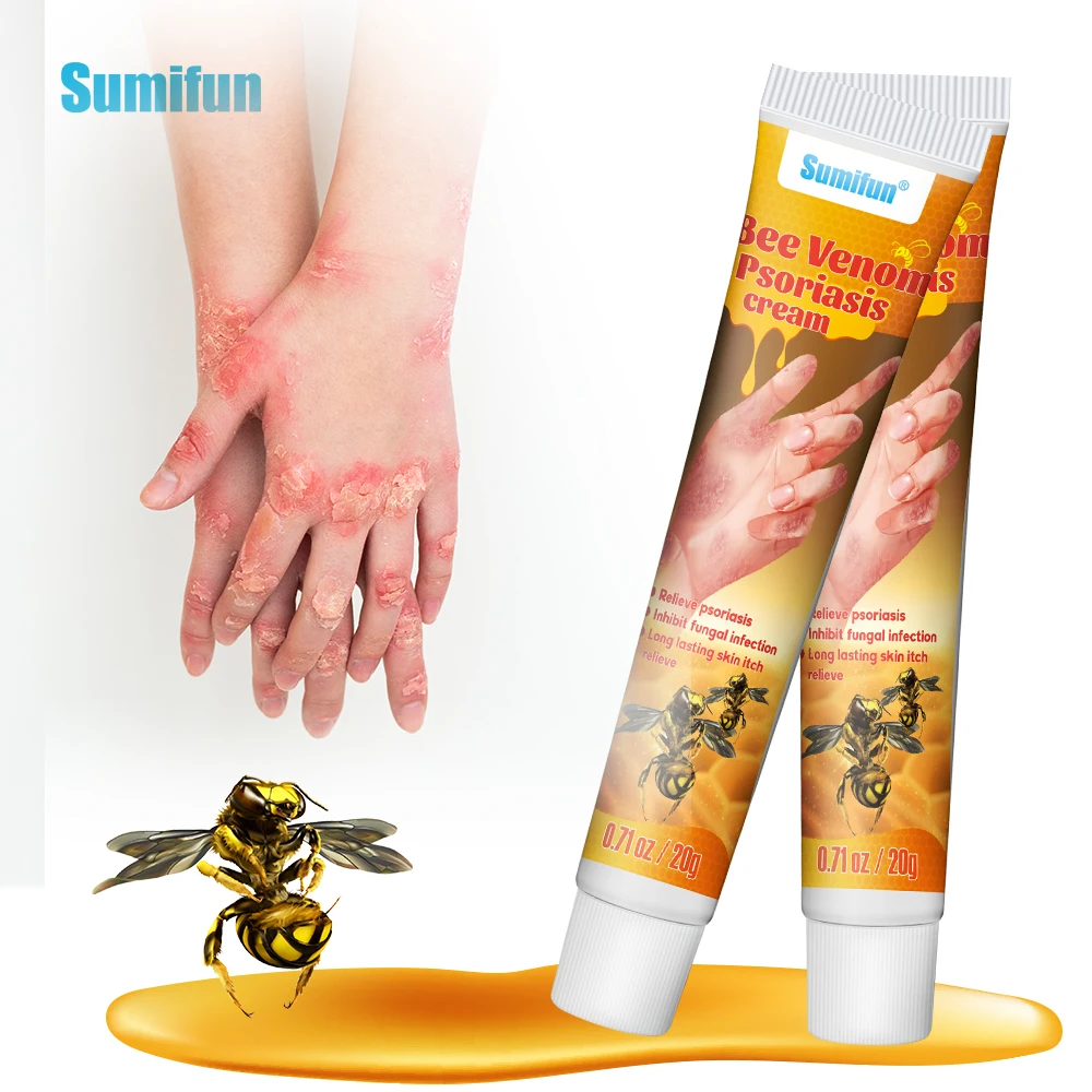 

1/2/3pcs Sumifun Bee Venom Psoriasis Cream Eczema Dermatitis Pruritus Antibacterial Ointment Anti-Itching Chinese Herbal Plaster