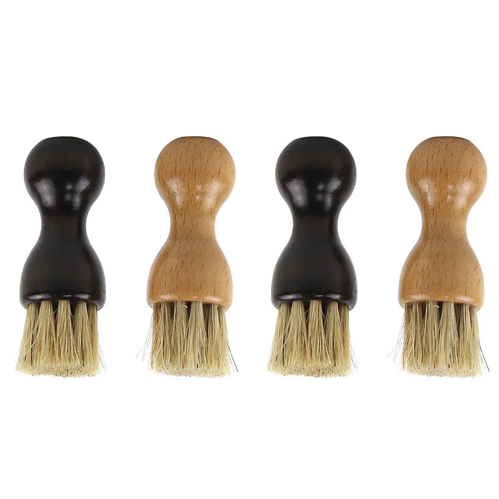 

4 Pcs Tools Shoe Brush Shoes Cleaning Accessory Wooden Polish Polishing Cleaner