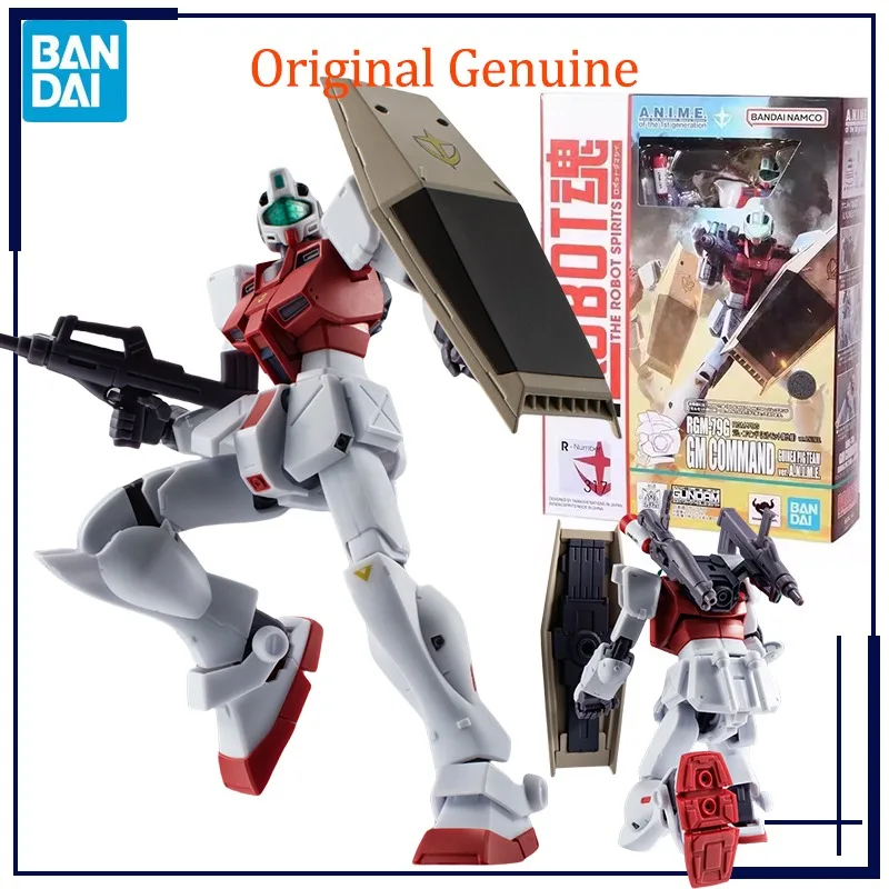 

Original Genuine Bandai Anime GUNDAM RGM-79G GM COMMAND GUINEAPIG TEAM THE ROBOT SPIRITS Model Toys Action Figure Gifts Kids