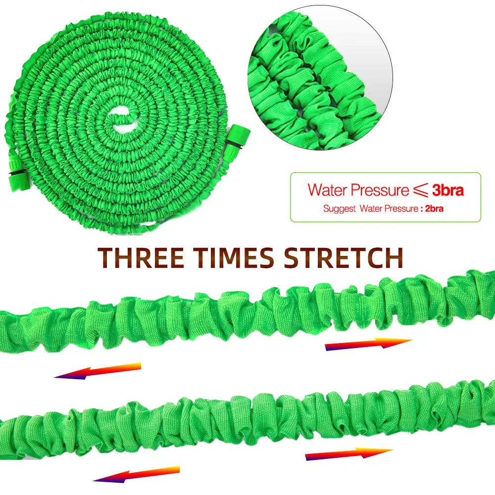 Expandable Water Gun Hose Kit 25-200FT Magic PVC Reel Pipe with 7 Spraying Mode Water Gun for Garden Farm Irrigation Car Wash garden hose,expandable magic hose,water gun,expandable water hose,water hose,expandable hose