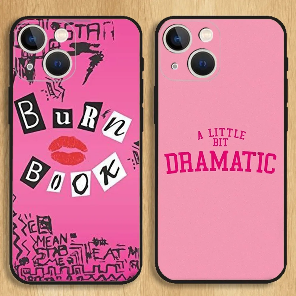 Custodia Per Telefono Mean Girls Burn Book Per Iphone15,14,13,12,11,Pro,Max,Plus,Mini,X,Xs,Xr,8,7,6,S,Plus,Se Custodia Morbida Nera