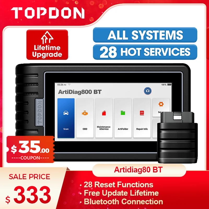 Профессиональный инструмент для диагностики автомобиля TOPDON OBD2 Автомобильный