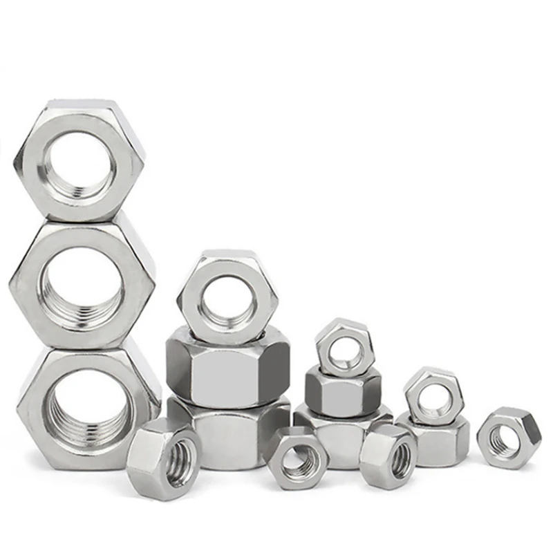 304 Stainless Steel Fine Thread Lock Nut M4 M5 M6 M8 M10 M12 M14 M16 M18 M20 M22 M24 Fine Thread Nut Pitch 0.5/0.75~2.0 Teeth