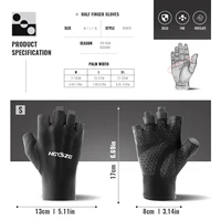 1Pair Outdoor Sports Breathable Stretch Fabric Silicone Non-slip Half Finger Gloves 2