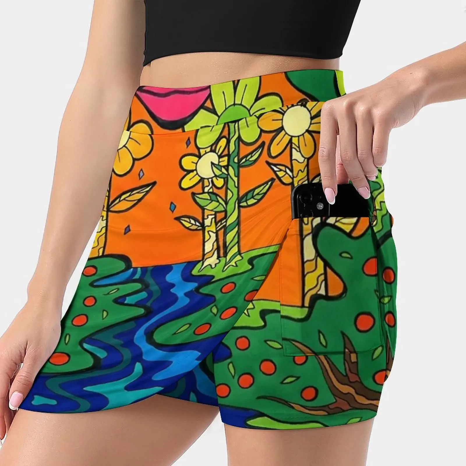 Lucy In The Sky Con Diamanti Gonna Moda Coreana Gonne Estive Per Donna Gonna Pantalone A Prova Di Luce Fiore Arcobaleno Colorato